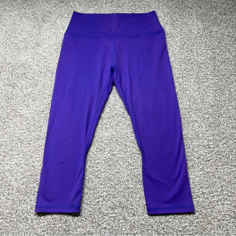 ZYIA Active Purple Cropā Athletic Workout Nylon Spandex Stretch Leggings Size 12